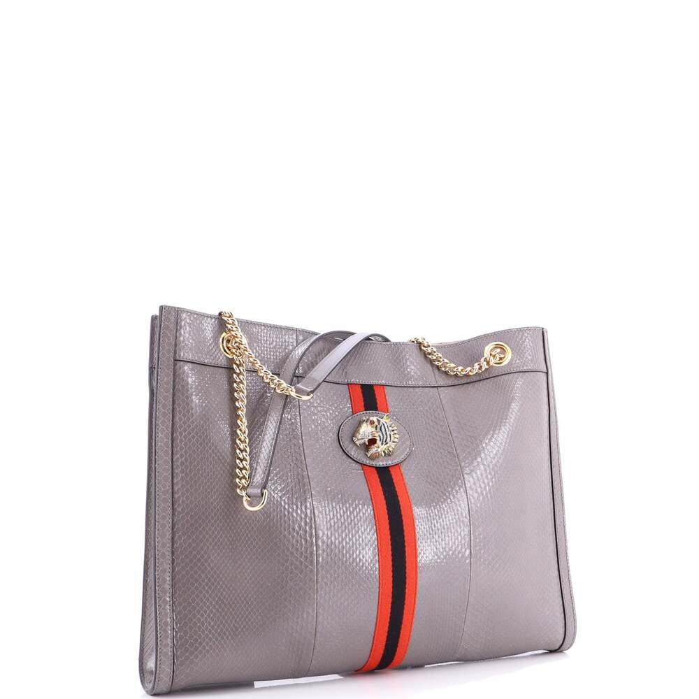 Gucci Rajah Chain Tote Snakeskin Large #217975G20B - Picture 3 of 9